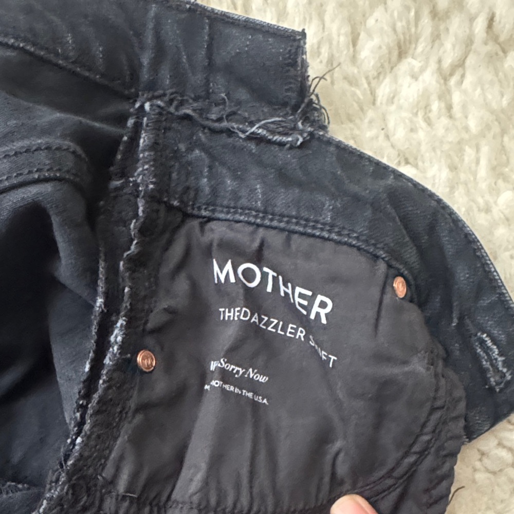 MOTHER Black High-Rise Jeans The dazzler Shift minimalist Gap style mom Jean - Picture 5 of 13